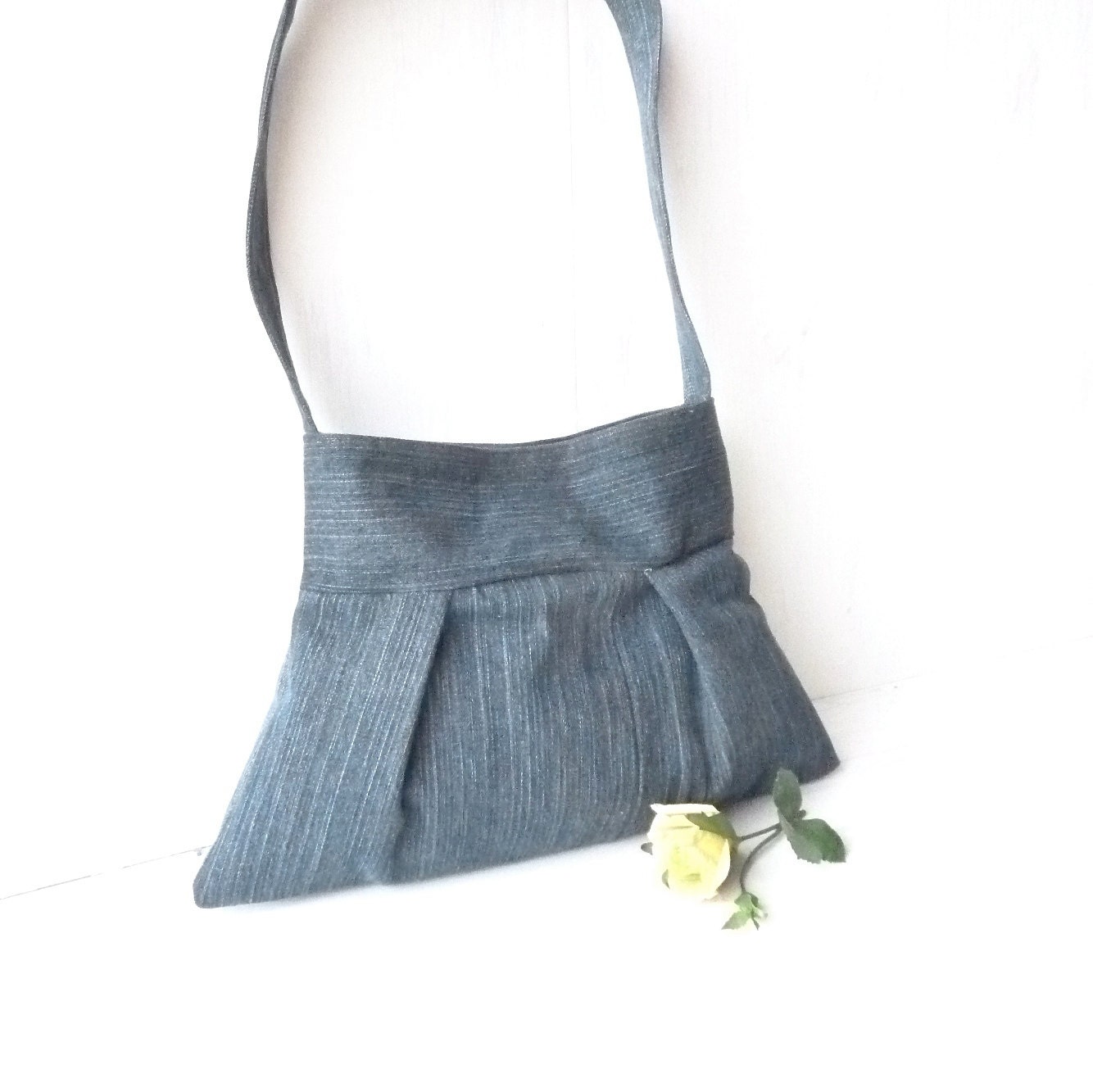 Small Denim Purse - Cute Vegan Recycle Jeans Bag - Womens Ladies Handbag - Teen Girl Gift