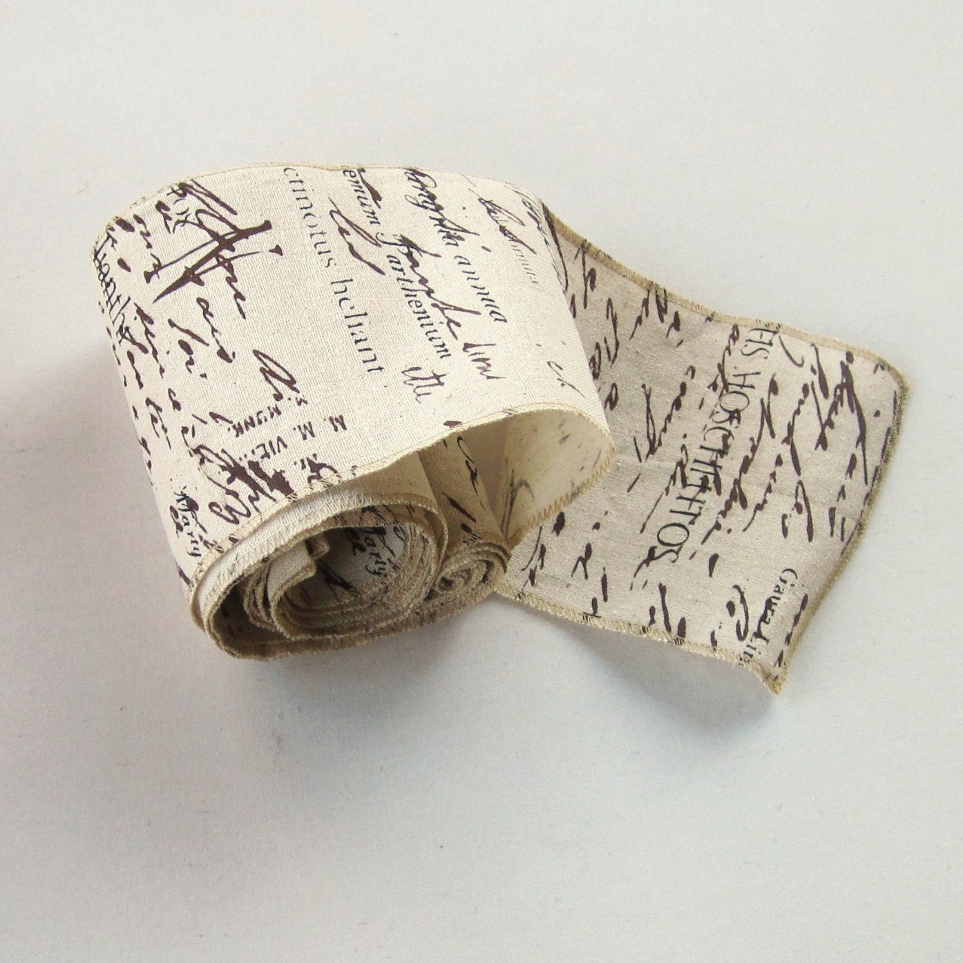 Muslin French Script Print Ribbon Garland 6" X 10' Wedding  Decorating