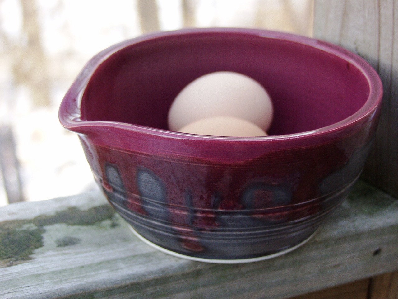 Egg Beater Omelette Mixing Bowl Bing Cherry Ready to Ship
