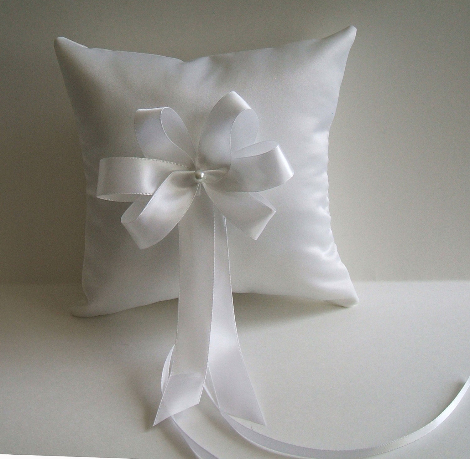 Wedding Ring Boy Pillow HANDMADE Choose Ivory or White BELLA