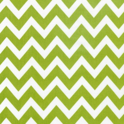 Lime Chevron Fabric Robert Kaufman Ann Kelle Remix 1 Yard Cotton