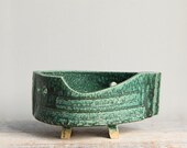Vintage Pottery Planter  /  Studio Pottery, Footed Vase