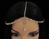 Headchain Headpiece White Pearl Head Chain Wedding Bridal  head piece House Of Harlow Inspired