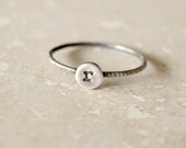 Silver Initial Ring