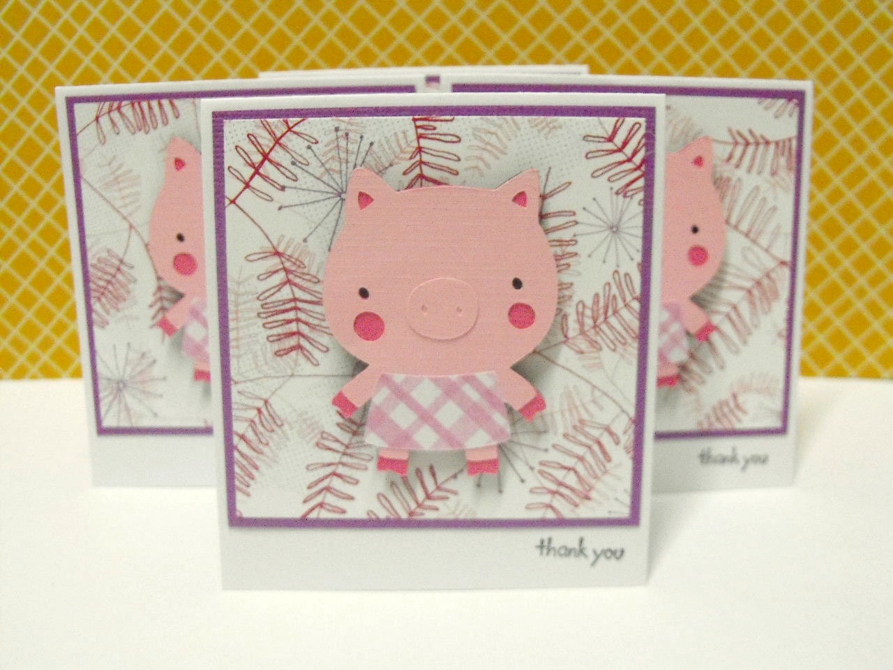 Pig Note Cards set of 4