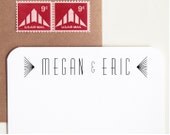 Custom Deco Nameplate Rubber Stamp, Personalized with Couples Names or First and Last (Wood Mounted), DIY Wedding Favors, Save the Date