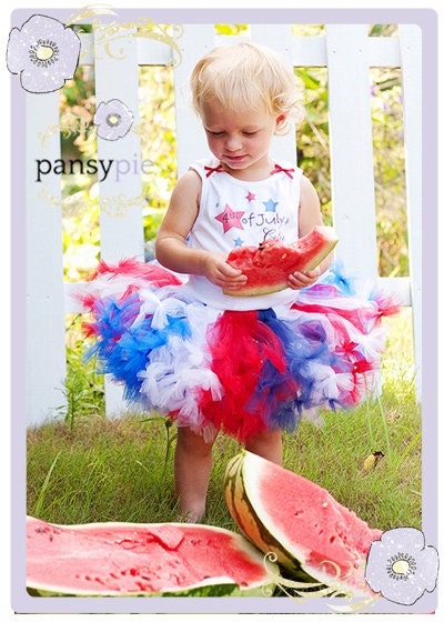 4th Of July Pettiskirt Patriotic Toddler Outfit 4th Of July Petti Skirt  2T 3T 4T Toddler Patriotic Dress Set