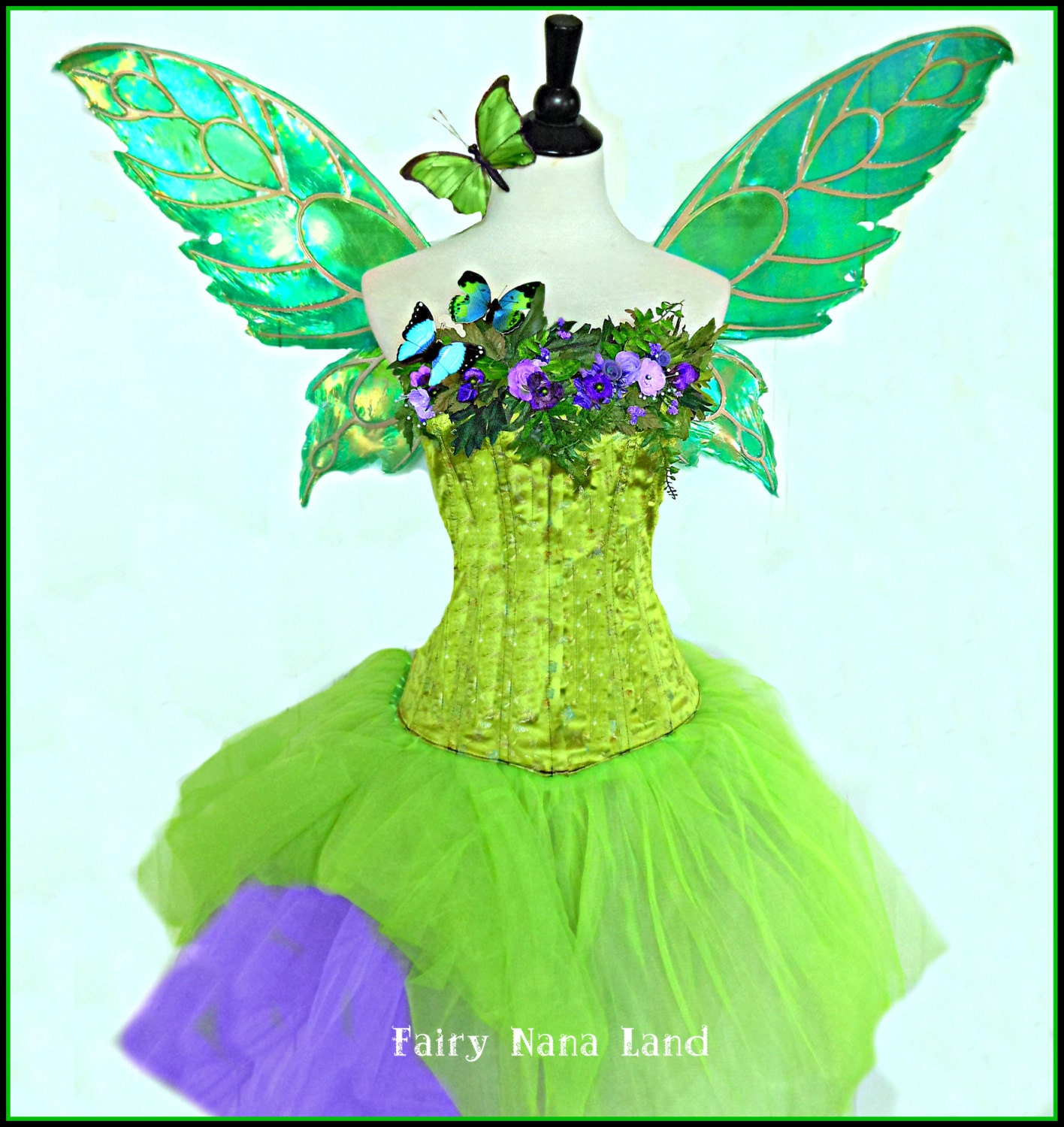 Adult FAIRY COSTUME  - enchanted Woodland Faerie - Earth Goddess - Woodland Bride