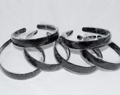 6 Black Blank Headbands, Hard Plastic with Teeth, Wide Head Band, Perfect for Embellishing