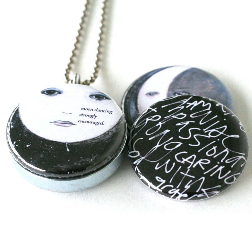 Moon Dancing Locket Necklace - Magnetic Locket, Celestial Locket by Polarity & Kristen Powers