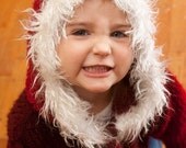 Red Fuzzy Sweater with White Trim 24 months