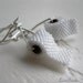 Toilet Paper earrings, triangle dangles with sterling silver, hook earrings, allow 2-3 weeks before shipping