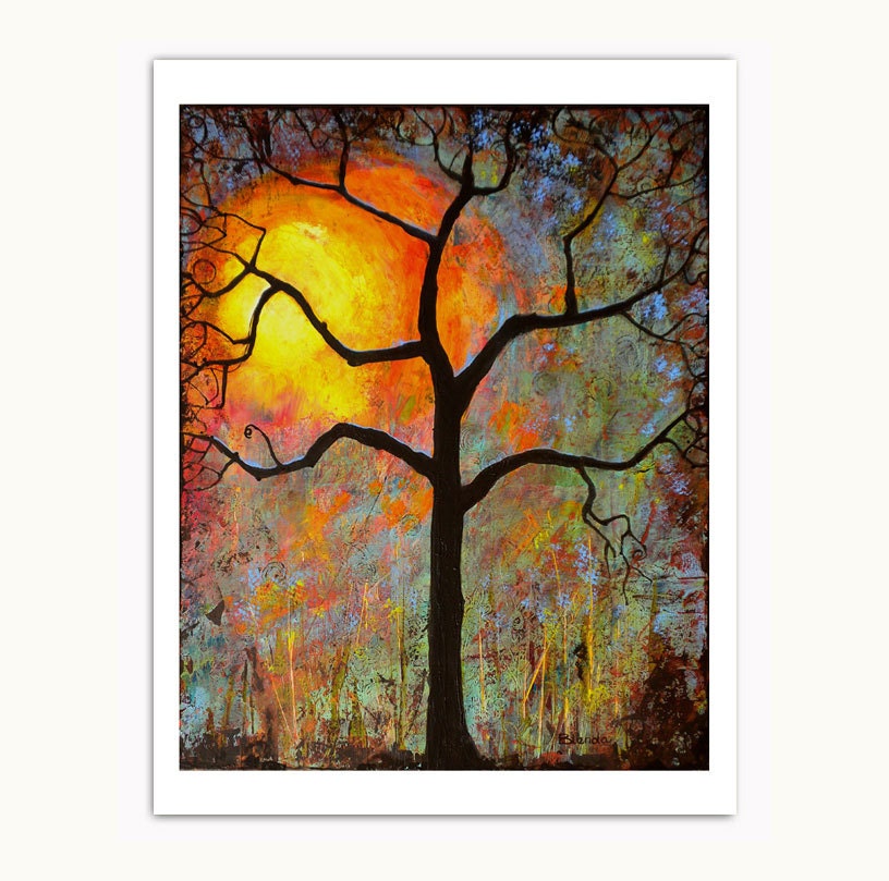 Art Tree Print Eternal Sunshine - Always Sunny - Rising Sun - 8X10 - Sunny Skies