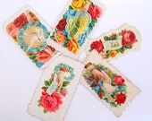 SALE Victorian Hidden Name Calling Card Victorian Scrap Lot of 5