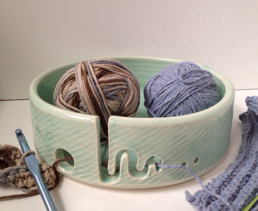 Medium 8" Yarn Bowl in Blue