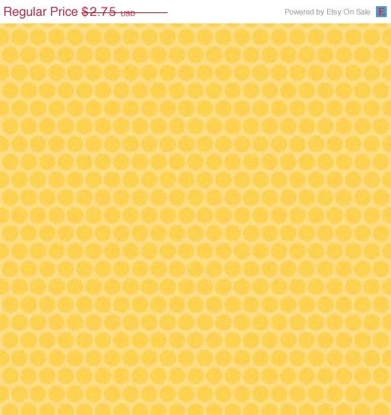 SALE Ladybug Garden Yellow Dots - Fat Quarter