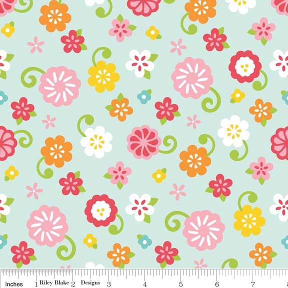 Simply Sweet Flower Blue - Fat Quarter
