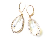TenThings. VENICE. crystal and cubic zirconia. gold. earrings.