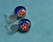 Japanese Garden earrings - sterling zilver, washi papier