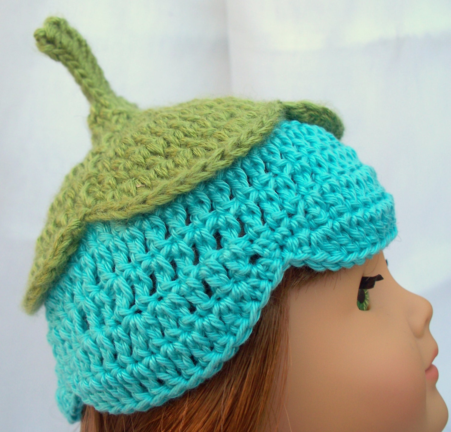 Crochet Doll Hat - Spring Tulip - Fits 18 inch doll or American Girl Doll