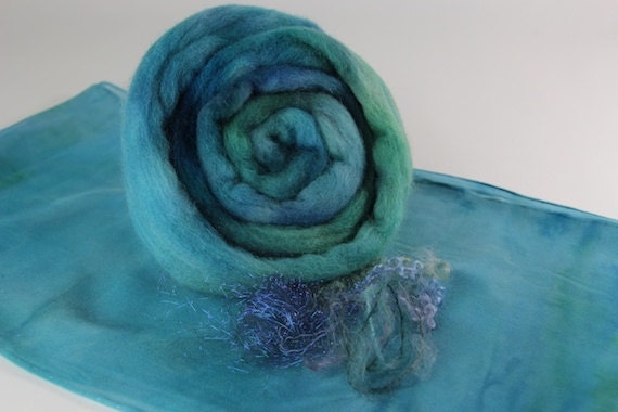 Nuno Felt Scarf Kit with Instructions and Embellishments