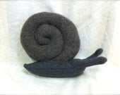 Snail Shaped Decorative Cushion Throw Pillow made from recycled wool - GlindaBunny