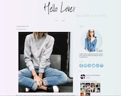 Premade Blogger Template Hello Lover