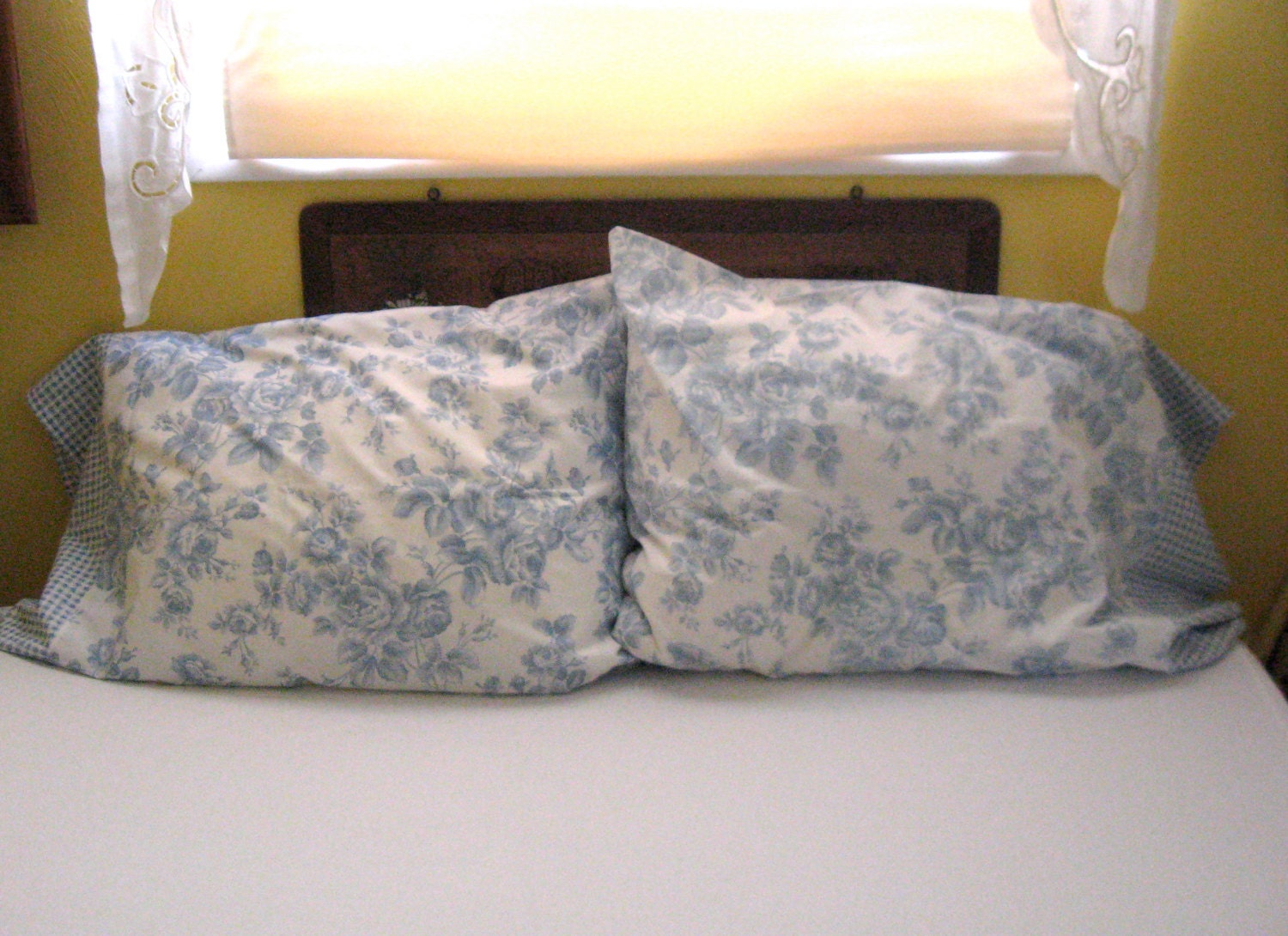 Vintage Two PILLOWCASES  1980s