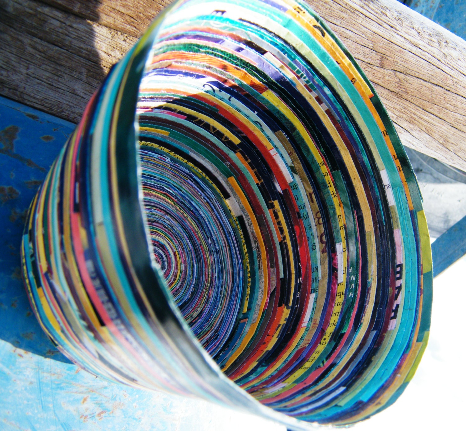 Multicolored Magazine Basket