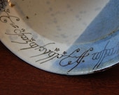 Footed Elvish One Ring Script Pottery Bowl