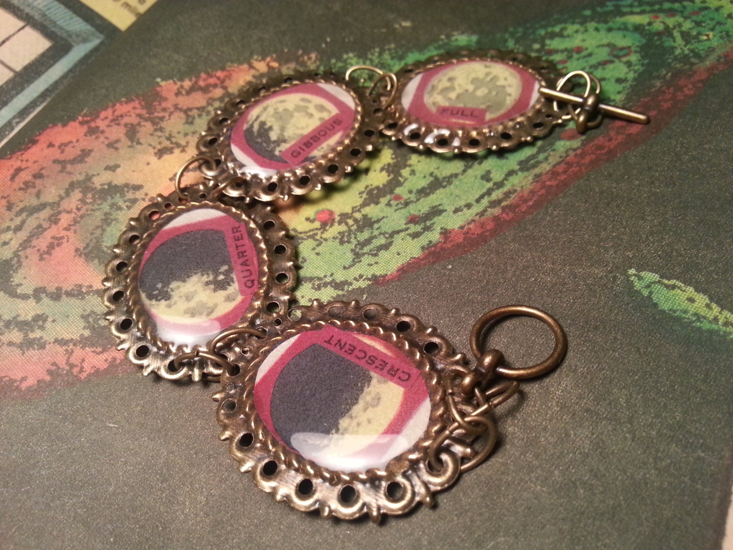 Phases of the moon bracelet