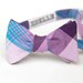 lilan & eggplant plaid freestyle bow tie