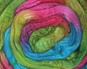 Blueface Leicester Tussah Silk Spinning Fiber - 'Vernal Pool'