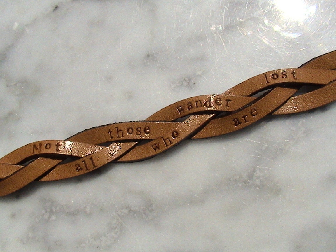 Not All Those Who Wander Are Lost - ultra thin braided wristband