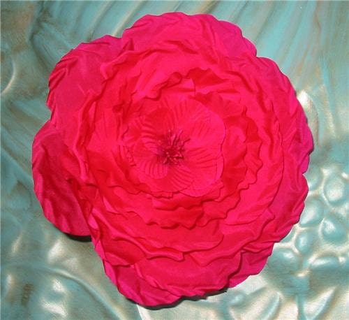 Beautiful Large Silk Shocking Pink Millinery Rose Hatmaking Crafts