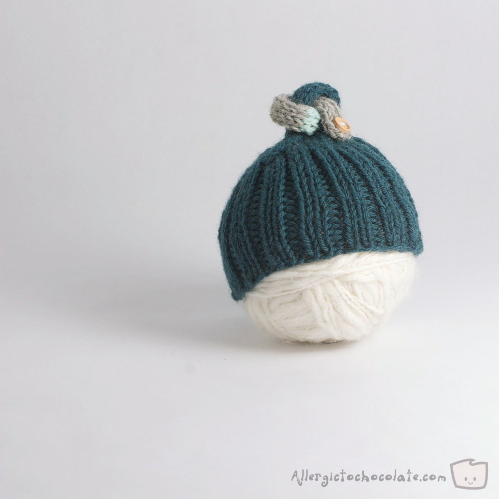Pretzel Top Hat - Dark Teal/Grey