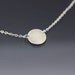 Tiny Flower and Hummingbird Necklace - Etched Sterling Silver