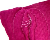 Red Pillow- Bohemian Pillow- Vulva Throw Pillow Home Decor, mature