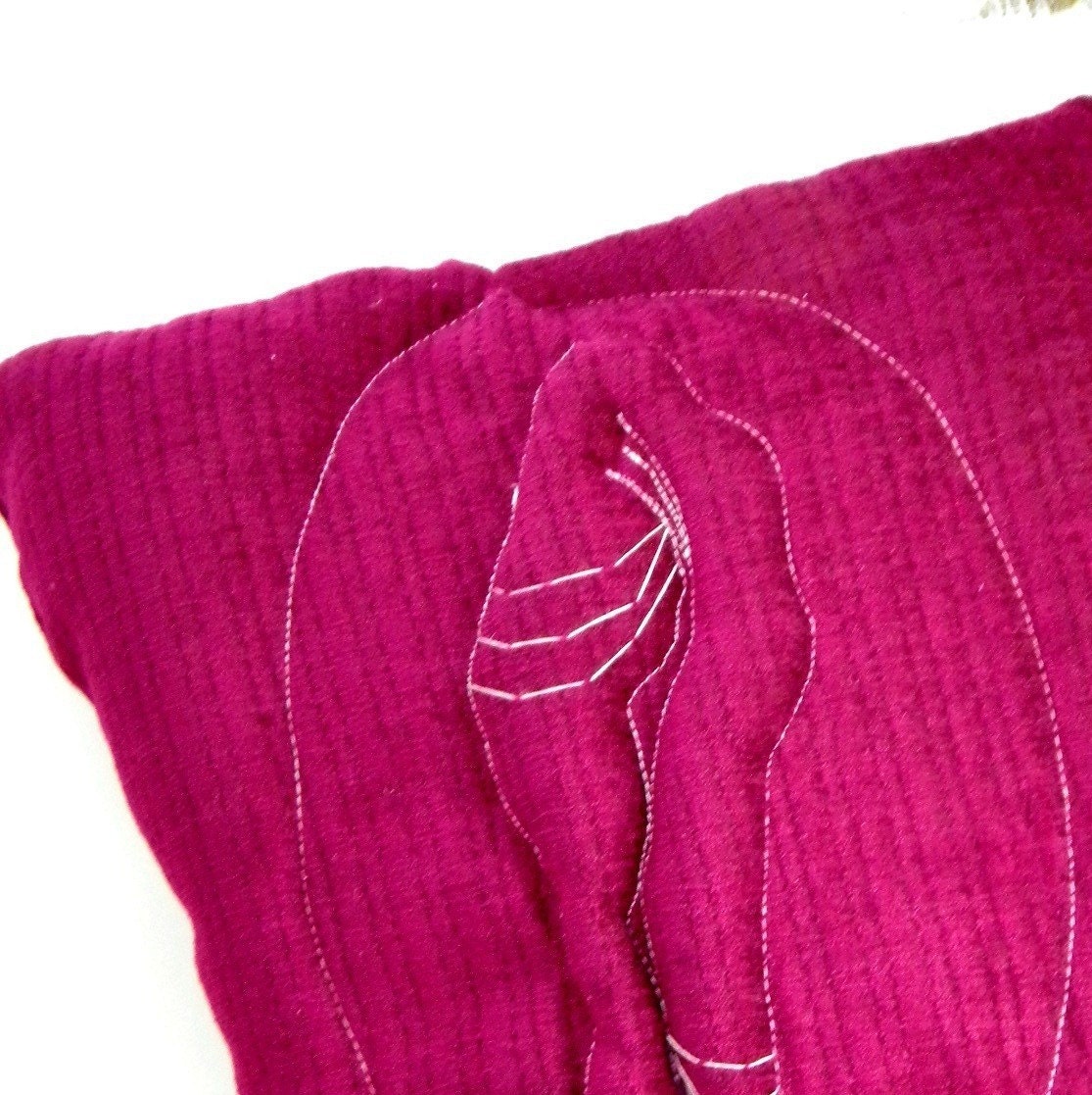 Red Pillow- Bohemian Pillow- Vulva Throw Pillow Home Decor, mature