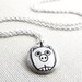 Silly pig necklace - tiny silver pig jewelry eco friendly reclaimed pig pendant barnyard animal