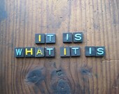 It Is What It Is Vintage Wood Anagram Game Pieces, Gifts under 20, Gifts for Her, Inspirational