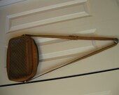 vintage GUCCI crossbody satchel purse Brown leather