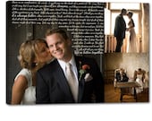 Storyboard Wedding Photo Collage with quotes, words  Personalized Canvas with Text Large Wall Art 24X36