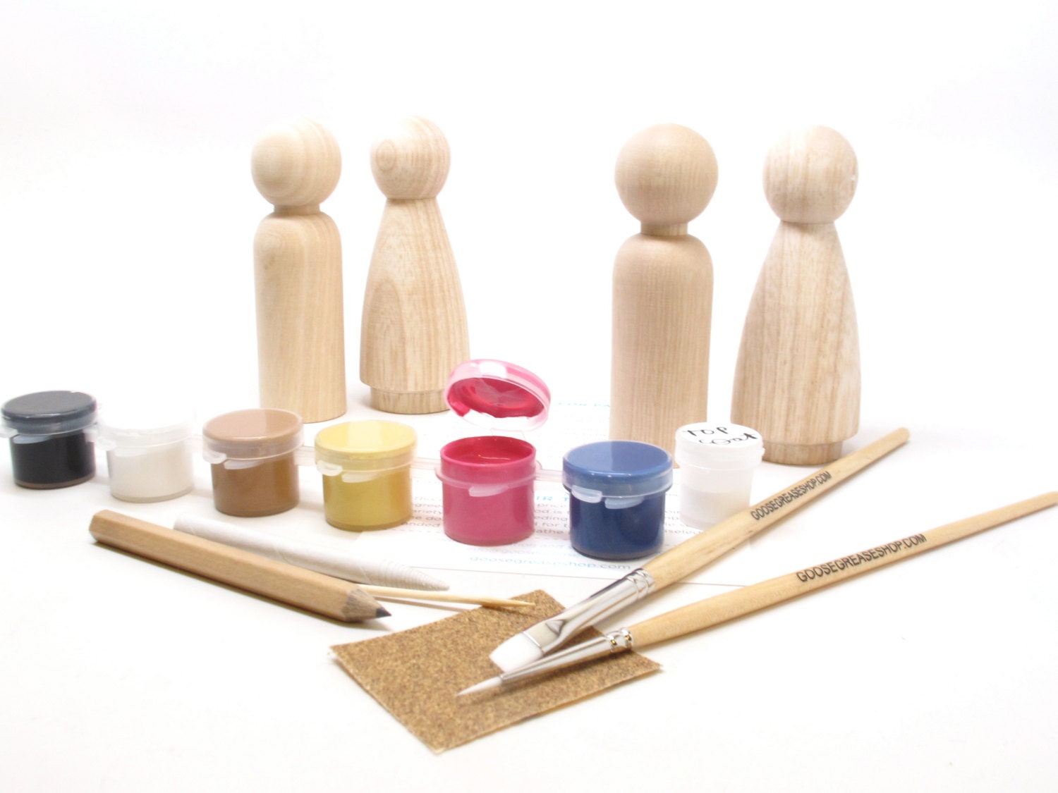 The Original DIY Wedding Cake Topper Kit with Extra Couple // Do-It-Yourself // Fair Trade Wooden Dolls