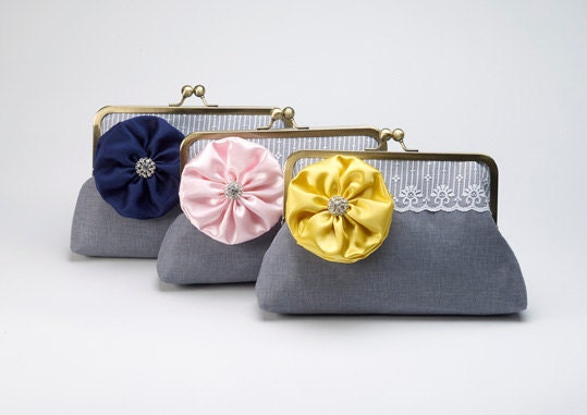 Hollywood Glamour- 4 DESIGN Your OWN Clutches- Bridesmaids Gifts- Bridal Purses- Wedding Clutches- Bridesmaid Clutches