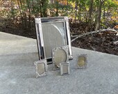 Vintage Silver Frames Silver Plate French Country Pottery Barn Style Wedding Decor Home Living Set of 5