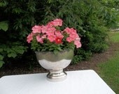 Vintage Silver Punch Bowl Silver Plate SHERIDAN Wedding Decor Table Settings Silver Vase Centerpiece French Country Dining Entertaining