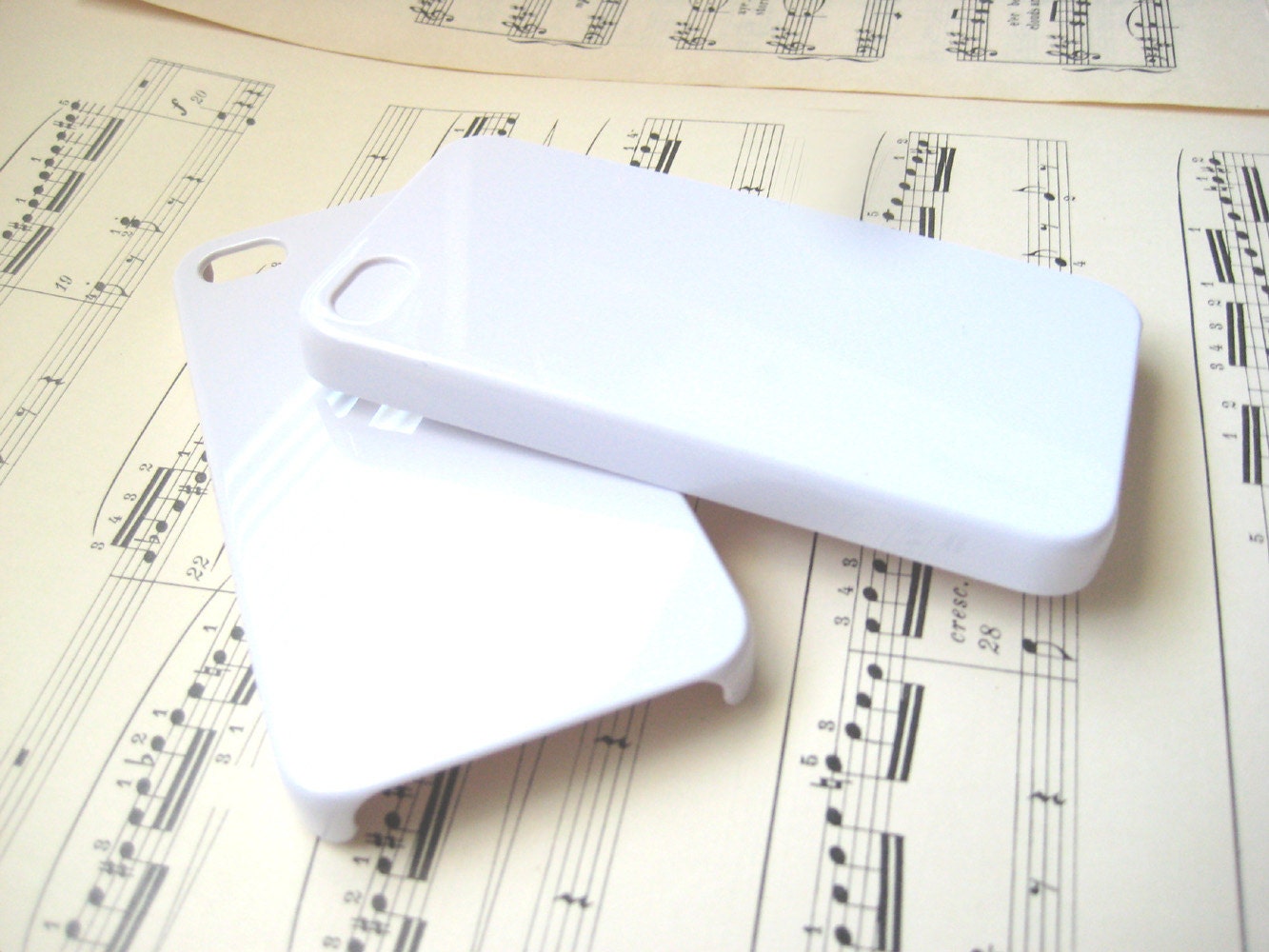 Blank White Hard Plastic Case for iPhone 4/4S DIY Decoupage