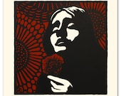 Eurydice - Hadestown Album Cover - Giant Woodblock Print