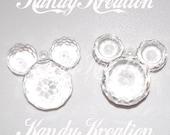 2 HUGE Mickey Mouse Pendant Charm Faceted Bead for Kandi Rave Raver Kandy Craft Disneyland Disneyworld Disney Mouse Head Ears
